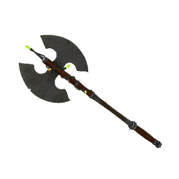 Festivized Damascus and Mahogany Scotsman's Skullcutter (Well-Worn)