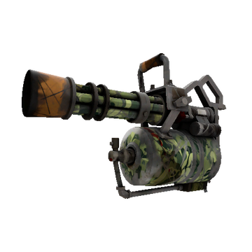 Unusual Festive Specialized Killstreak King of the Jungle Minigun (Battle Scarred)