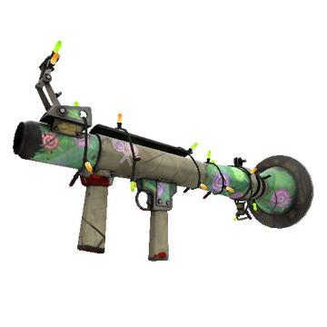 Unusual Festivized Killstreak Brain Candy Rocket Launcher (Battle Scarred)