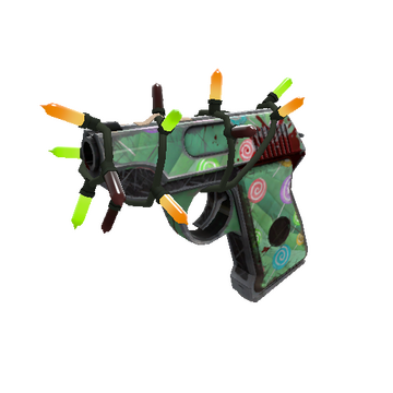 Unusual Festivized Professional Killstreak Brain Candy Pistol (Well-Worn)