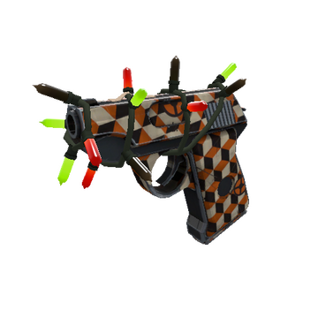 Unusual Festivized Professional Killstreak Merc Stained Pistol (Minimal Wear)