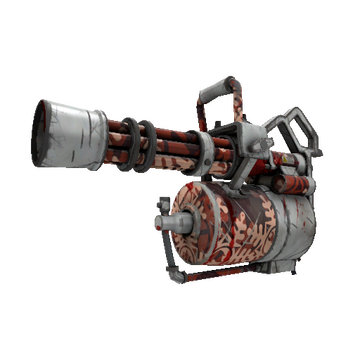 Unusual Snow Covered Minigun (Battle Scarred)